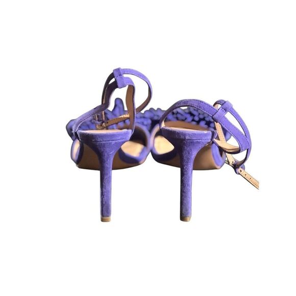 Banana Republic Hello Sole Mate Cobalt Blue Strappy Fringed Sandal 7.5 - Picture 4 of 5